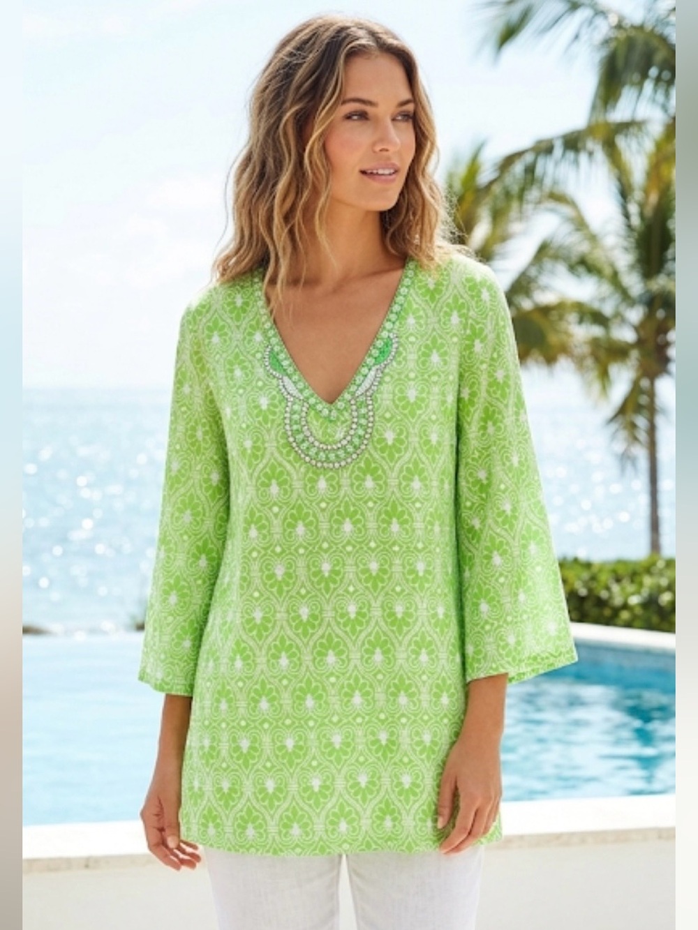 Joyous & Free Embellished Tunic Top